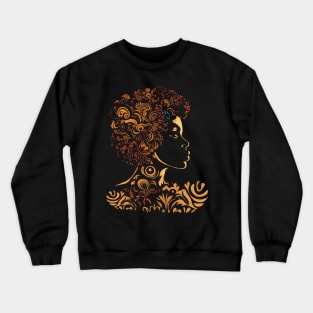 African American Woman Crewneck Sweatshirt